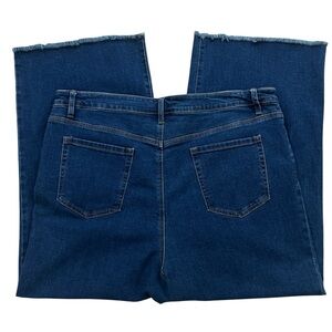 Style & Co Frayed Hem Wide Leg Crop Jeans‎ Size 18